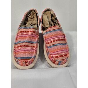 Sanuk Donna Blanket Slip On Shoes Women's Size 8 Multi Color Woven‎ Loafers 8